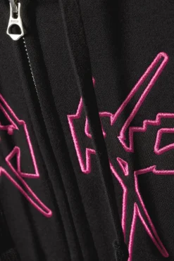 KASTIGER HOODIE MIT REISSVERSCHLUSS UND PRINT|Weekday Best Sale