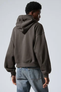KASTIGER HOODIE MIT REISSVERSCHLUSS UND PRINT|Weekday Online