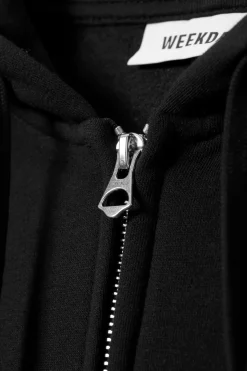 KASTIGER, MITTELSCHWERER HOODIE MIT REISSVERSCHLUSS|Weekday Fashion