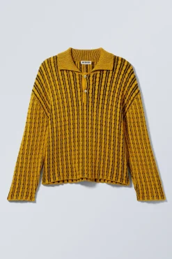 KASTIGER POLOPULLOVER AUS ZOPFSTRICK|Weekday Flash Sale