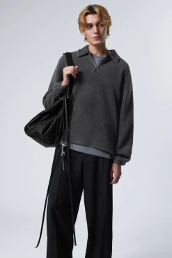 KASTIGES HALBZIP-SWEATSHIRT AUS FLEECE|Weekday Fashion