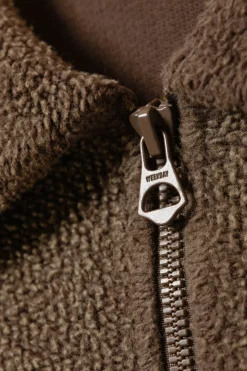 KASTIGES HALBZIP-SWEATSHIRT AUS FLEECE|Weekday New