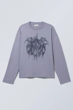 KASTIGES LANGARMSHIRT MIT GRAFIKPRINT|Weekday Store