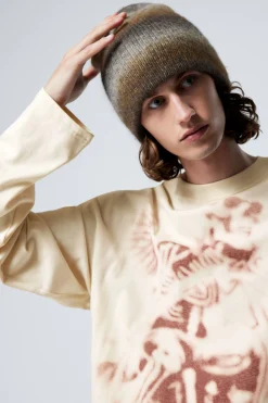 KASTIGES LANGARMSHIRT MIT GRAFIKPRINT|Weekday Online
