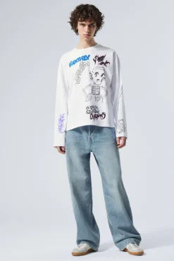 KASTIGES LANGARMSHIRT MIT GRAFIKPRINT|Weekday Best