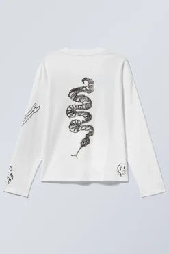 KASTIGES LANGARMSHIRT MIT GRAFIKPRINT|Weekday Best
