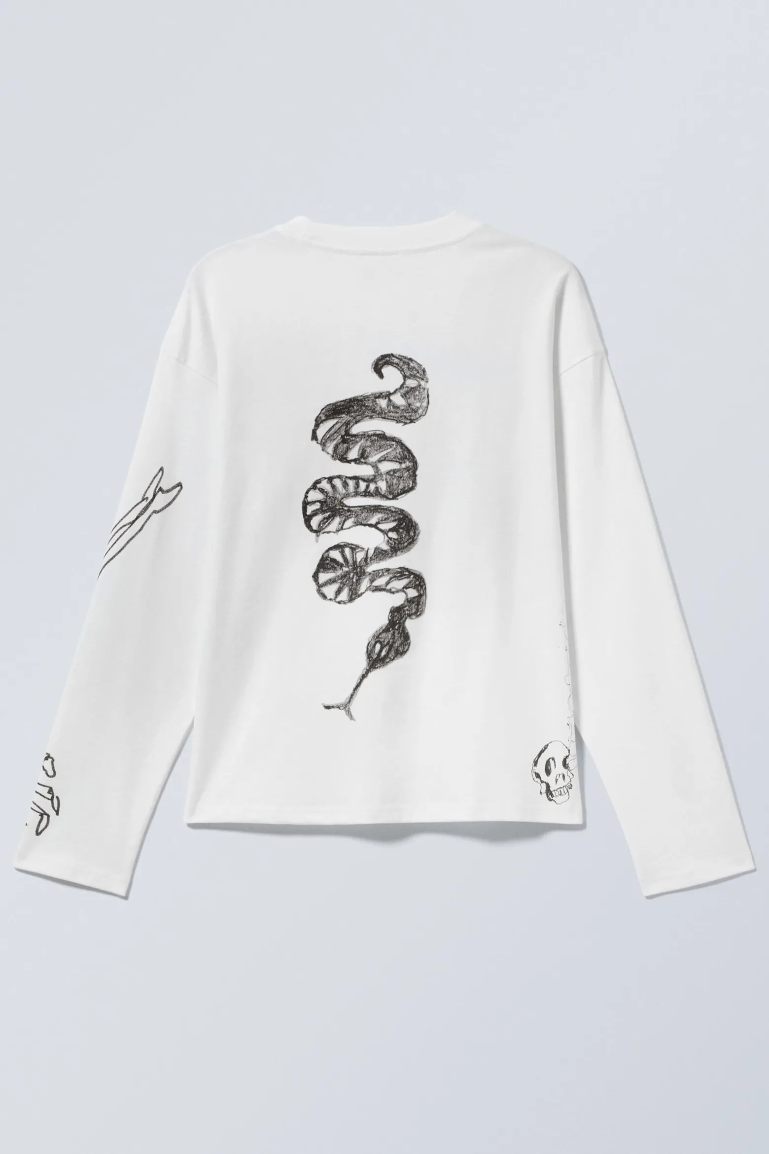 KASTIGES LANGARMSHIRT MIT GRAFIKPRINT|Weekday Best