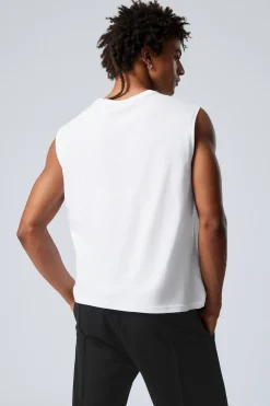 KASTIGES TANKTOP IN WASHED-OPTIK|Weekday Cheap