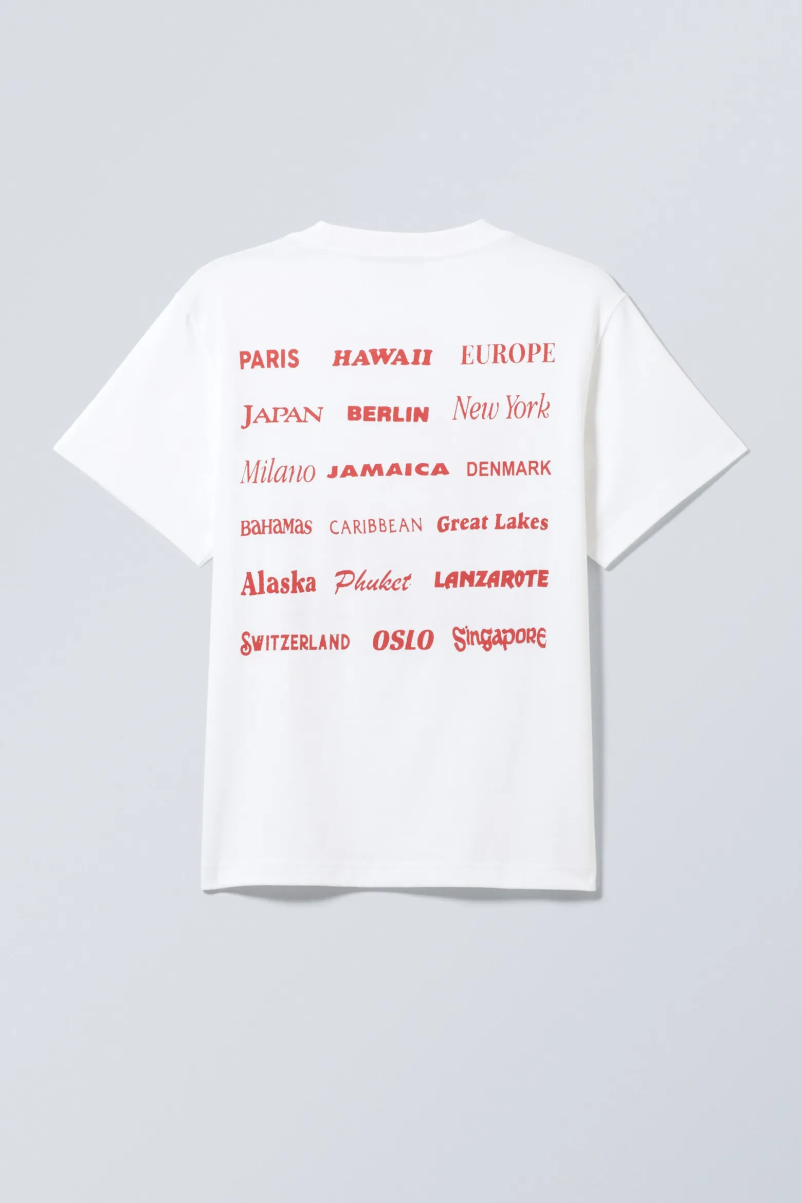 KASTIGES T-SHIRT MIT GRAFIKPRINT|Weekday Best Sale