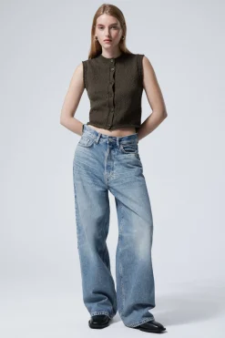 KNITTED SINGLEBREASTED VEST|Weekday Best