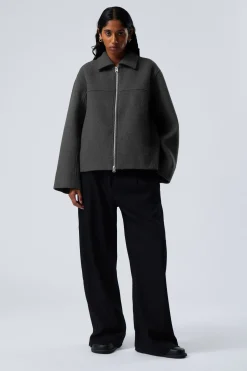 KURZE JACKE AUS WOLLMISCHUNG|Weekday Best Sale