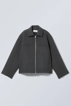 KURZE JACKE AUS WOLLMISCHUNG|Weekday Best Sale