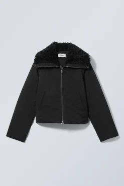 KURZE JACKE MIT PELZKRAGEN|Weekday Discount