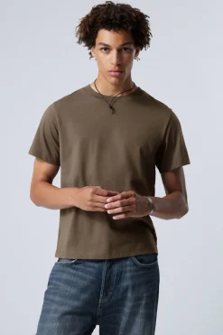 KURZES, SCHWERES BOXY-T-SHIRT|Weekday Best Sale