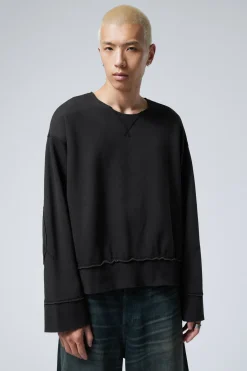 KURZES SWEATSHIRT IM USED-LOOK|Weekday Clearance