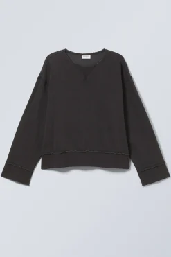 KURZES SWEATSHIRT IM USED-LOOK|Weekday Clearance