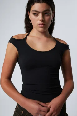KURZÄRMELIGES NECKHOLDER-TOP|Weekday Flash Sale