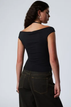 KURZÄRMELIGES NECKHOLDER-TOP|Weekday Flash Sale