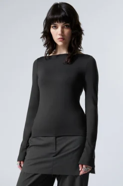 LANGARMSHIRT MIT U-BOOT-AUSSCHNITT ANNIE|Weekday Outlet