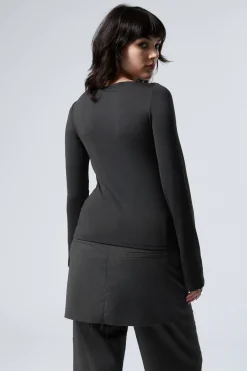 LANGARMSHIRT MIT U-BOOT-AUSSCHNITT ANNIE|Weekday Outlet