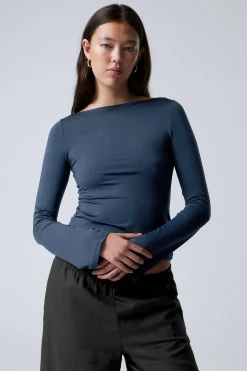 LANGARMSHIRT MIT U-BOOT-AUSSCHNITT ANNIE|Weekday Flash Sale