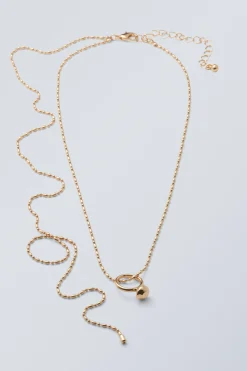 LANGE HALSKETTE MIT RING|Weekday Outlet