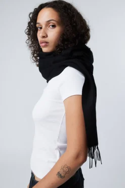 LANGER GEWEBTER WOLLSCHAL|Weekday Best Sale
