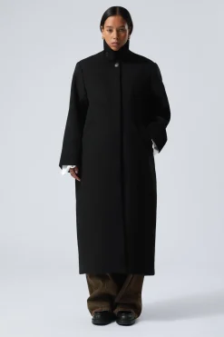 LANGER OVERSIZED-MANTEL AUS WOLLMISCHUNG|Weekday Outlet