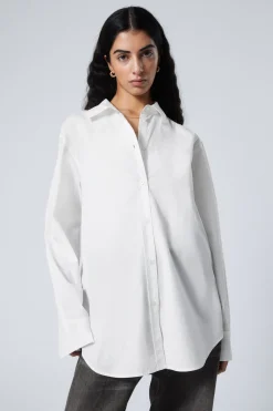LANGÄRMELIGES HEMD AUS OXFORD-BAUMWOLLE|Weekday Clearance