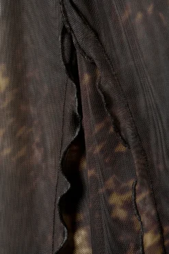 LANGÄRMELIGES MESH-TOP MIT BINDEVERSCHLUSS|Weekday Cheap