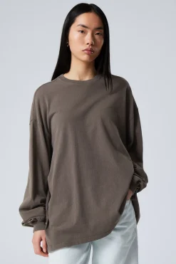 LANGÄRMELIGES OVERSIZE-T-SHIRT|Weekday Best Sale