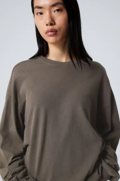 LANGÄRMELIGES OVERSIZE-T-SHIRT|Weekday Best Sale
