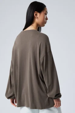 LANGÄRMELIGES OVERSIZE-T-SHIRT|Weekday Best Sale