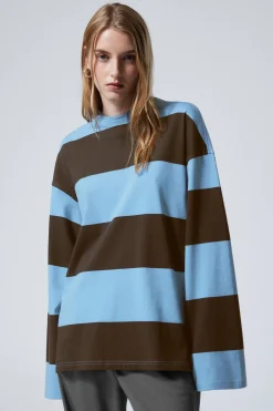 LANGÄRMELIGES OVERSIZE-T-SHIRT AUS BAUMWOLLE|Weekday Clearance