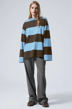 LANGÄRMELIGES OVERSIZE-T-SHIRT AUS BAUMWOLLE|Weekday Clearance