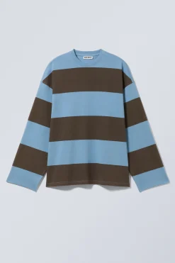 LANGÄRMELIGES OVERSIZE-T-SHIRT AUS BAUMWOLLE|Weekday Clearance