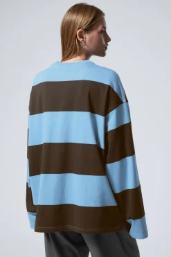 LANGÄRMELIGES OVERSIZE-T-SHIRT AUS BAUMWOLLE|Weekday Clearance