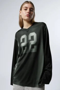LANGÄRMELIGES SPORT-SHIRT IM OVERSIZE-LOOK|Weekday Store