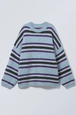 LOCKER GESCHNITTENER GRAPHISCHER STRICKPULLOVER|Weekday Clearance