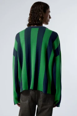 LOCKER GESCHNITTENER STRICKPULLI IM TRIKOTSTIL|Weekday Shop
