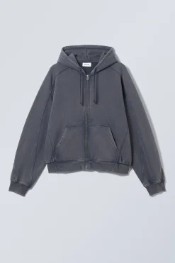 LOCKER GESCHNITTENER ZIP-HOODIE|Weekday Discount