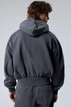 LOCKER GESCHNITTENER ZIP-HOODIE|Weekday Discount