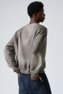 LOCKER GESCHNITTENES GRAPHIC SWEATSHIRT|Weekday Hot