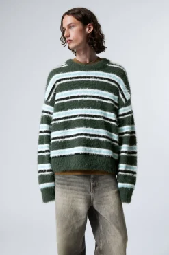 LOCKER GESTRICKTER, GESTREIFTER FLAUSCHPULLOVER|Weekday Sale
