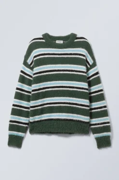 LOCKER GESTRICKTER, GESTREIFTER FLAUSCHPULLOVER|Weekday Sale