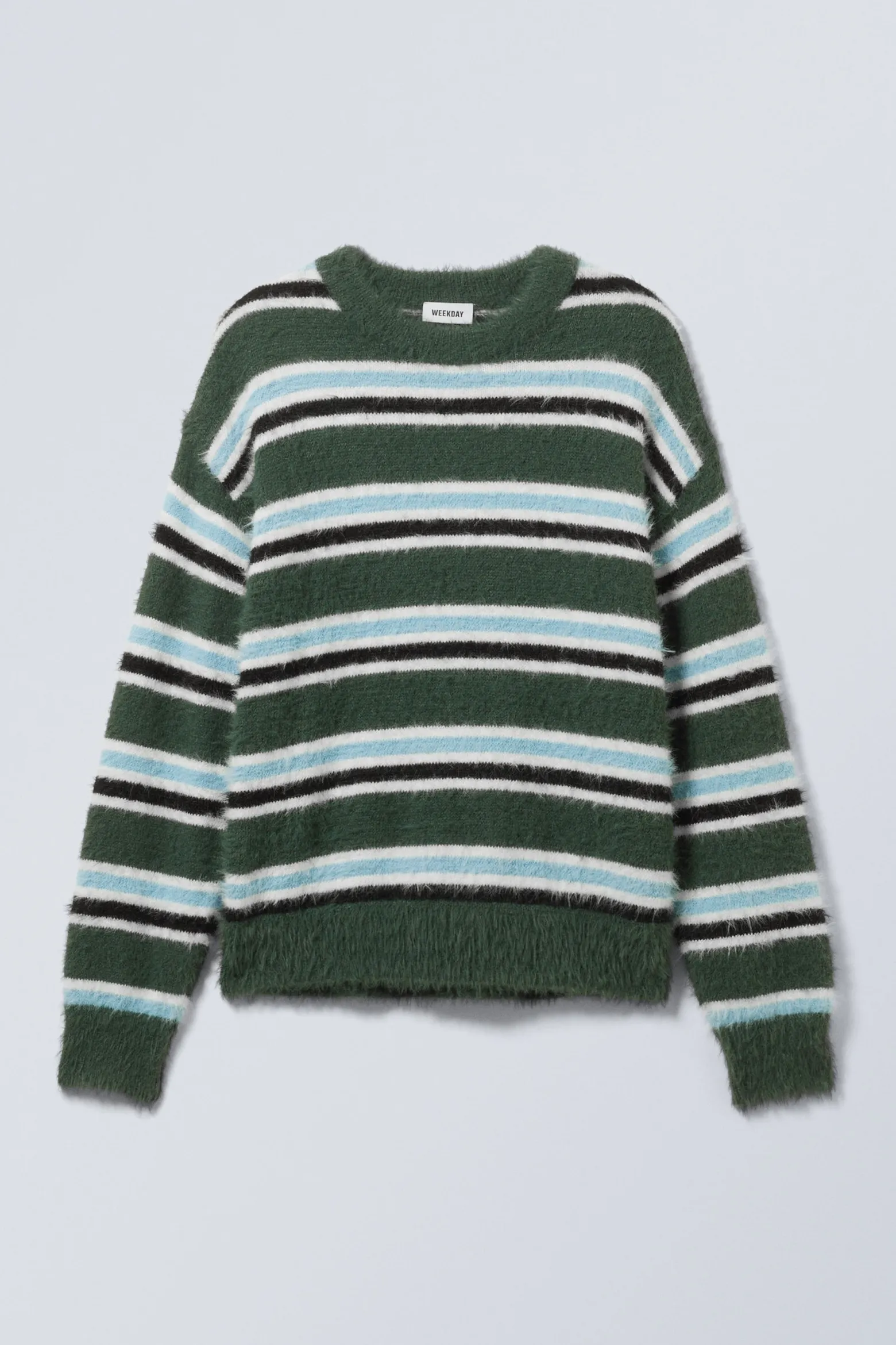 LOCKER GESTRICKTER, GESTREIFTER FLAUSCHPULLOVER|Weekday Sale