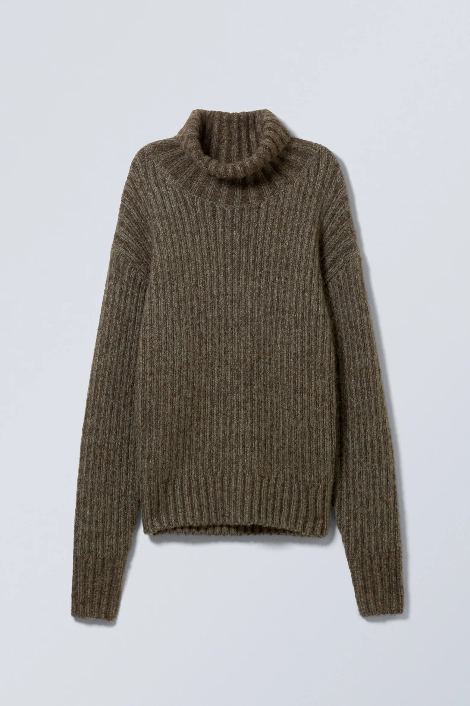 LOCKER GESTRICKTER ROLLKRAGENPULLOVER|Weekday Cheap