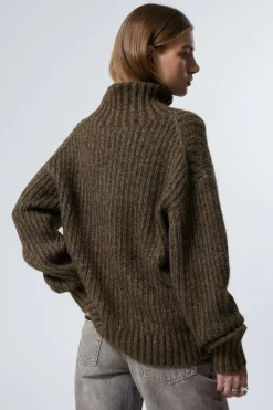 LOCKER GESTRICKTER ROLLKRAGENPULLOVER|Weekday Cheap