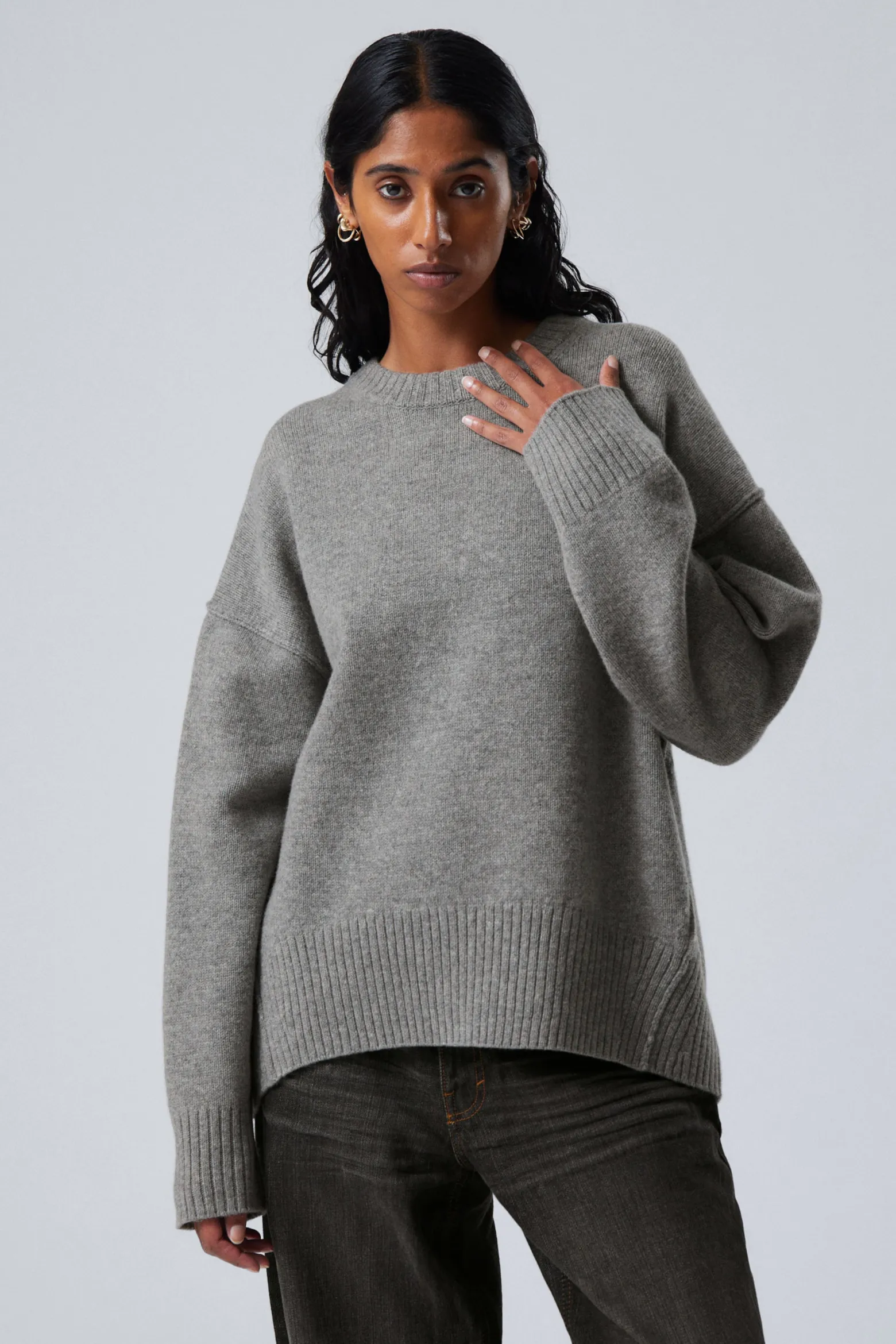 LOCKER GESTRICKTER WOLLPULLOVER|Weekday Flash Sale