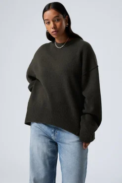 LOCKER GESTRICKTER WOLLPULLOVER|Weekday Online